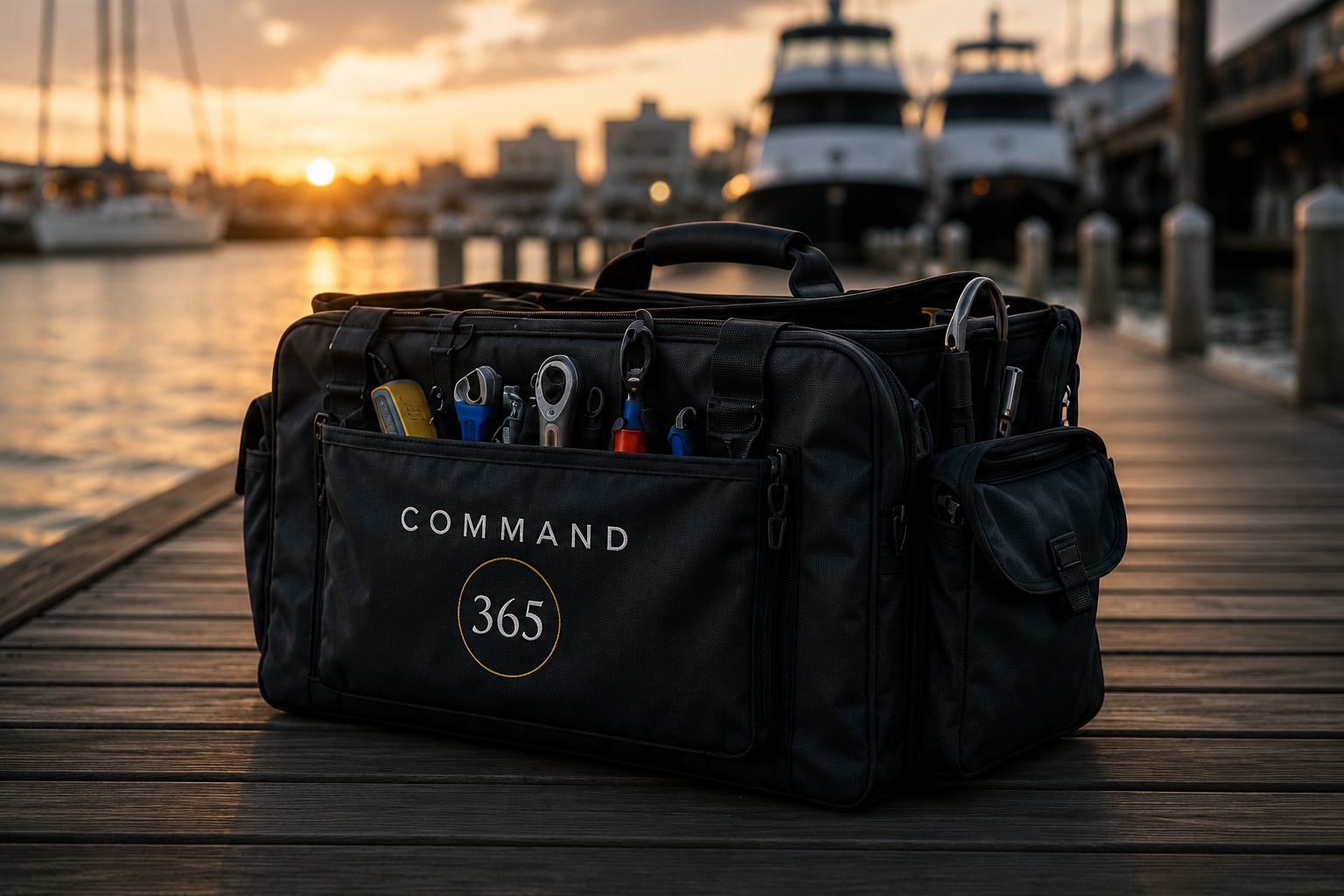 Command365 support equipment at the marina