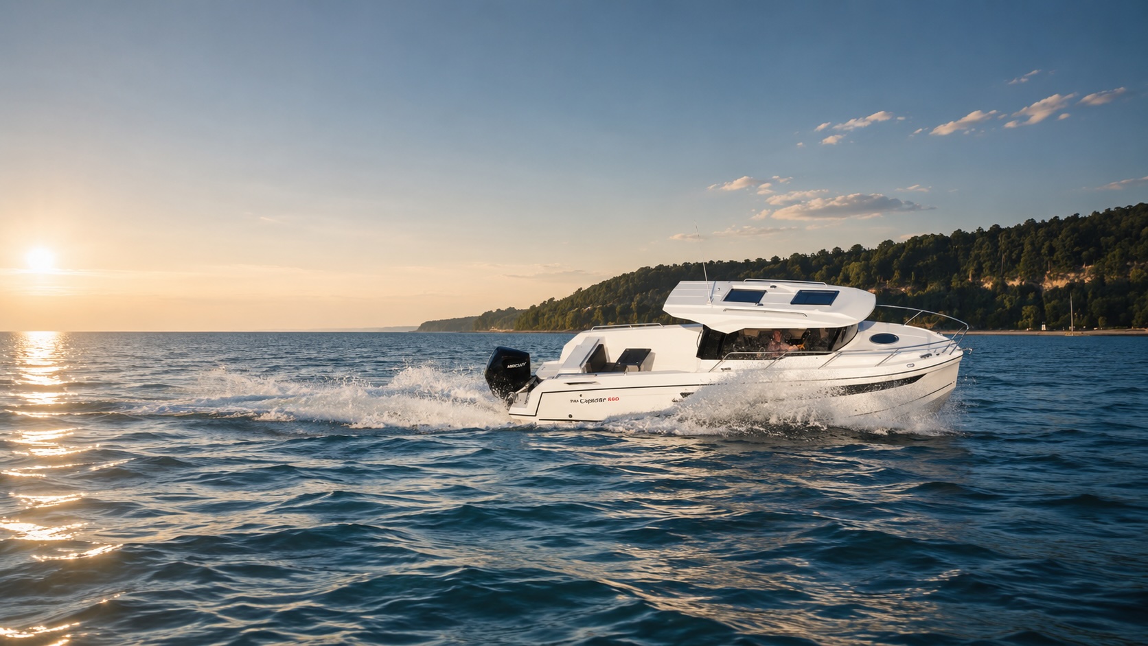 Skamander boat on the water
